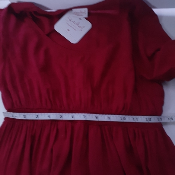 Isabel Maternity Long Sleeves Smocked Floral Jacquard Print Dress Size S - Picture 14 of 16